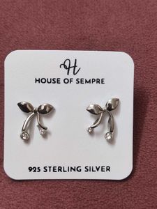 House of Sempre 925 Sterling Silver Bow Earrings