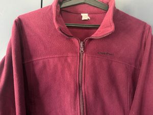 Quechua Maroon Fleece Zip-Up Jacket