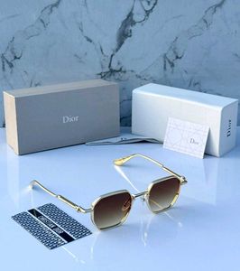 Dior Octagonal Sunglasses - Gold/Black