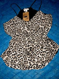 Leopard Print Spaghetti Strap Camisole