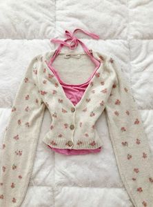 Coquette Floral Print Cardigan