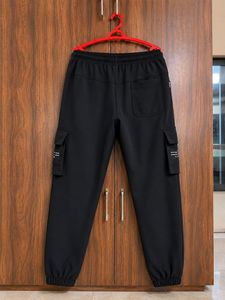 Black Cargo Jogger Pants