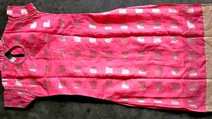 Elegant Pink &amp; Gold Kurta