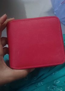 Cute Red Floral Zip Wallet