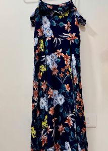 Navy Floral Maxi Dress