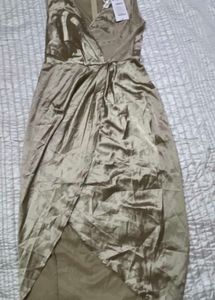 Elegant Satin Wrap Dress