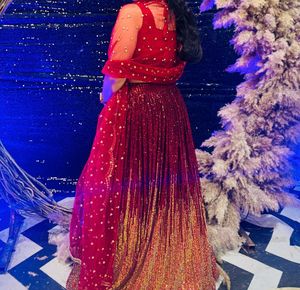 Sequins Embellished Lehenga With Hand_work choli
