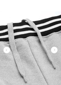 HRX Grey Casual Shorts with Black Stripes