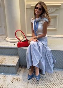 Chic Striped Maxi Skirt