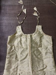 Elegant Golden Embellished Kurti Blouse