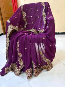 Beautiful purple 💜 saree