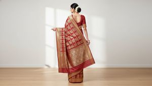 Elegant Red & Gold Silk Saree
