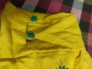 Yellow Embroidered top