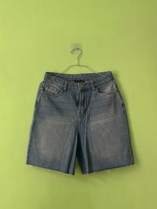 Light Wash Denim Cut-Off Shorts