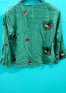 Embroidered Cotton Kurta