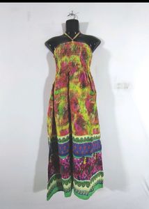 Colorful Halter Maxi Dress