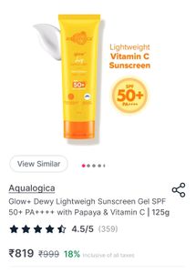 Aqualogica Glow+Dewy Papaya &amp; Vitamin C Sunscreen