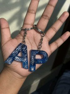 customized Initial Name letter Keychain