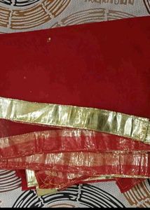 Red Dupatta with Golden Border fixed price