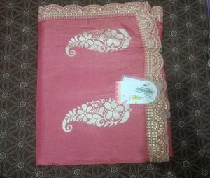 Pink Paisley Saree