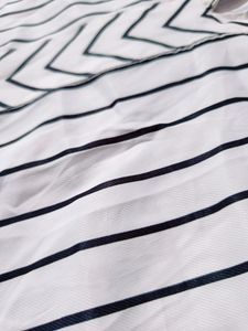 White And Black Stripe Shirt