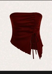 Chic Ruched Tube Top with Drawstring Detail
