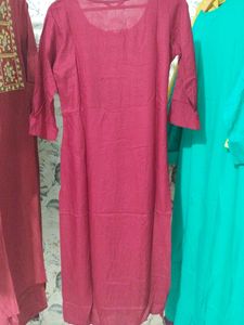 Brand New Embroidered Kurti Maroon Colour