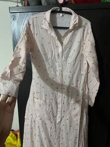 Cute Pink Shirt Dress -S