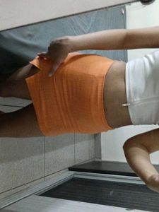 Orange Mini Skirt