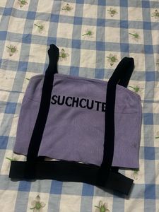 Cute Lilac "SUCHCUTE" Crop Top