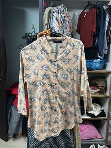 Elegant Peach Floral shirt