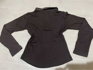 Brown Long Sleeve Polo Shirt