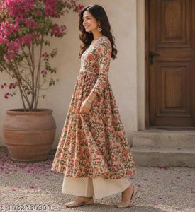 Beautiful Floral Print Kurta with Palazzo