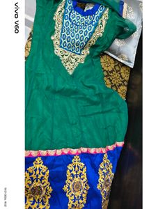 Elegant Green Embroidered Anarkali