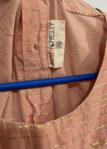Embroidered Yellow Kurta With Blue Pants