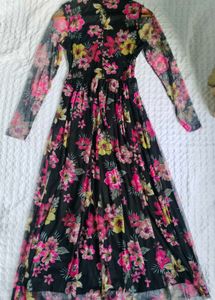 Here&Now Floral Mesh Maxi Dress