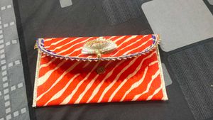 Elegant Striped Clutch