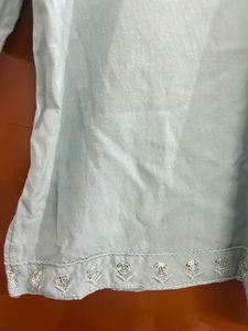 Embroidered Teal Kurta