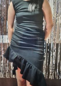 Chic Black Ruffle Dress