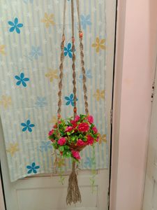 Hand Made By Me Pot Holder .(without Pot And Flowers)