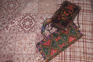 Boho Embroidered Sling Bag and one hand ba