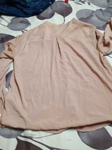Elegant Pink Pleated Blouse