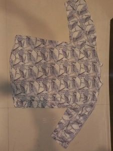 Unique Abstract Print Button-Up Shirt