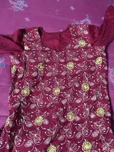 Suit, Red Colour With Pronted Design