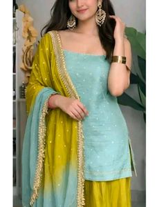 Elegant Pastel Kurta Set with Dupatta