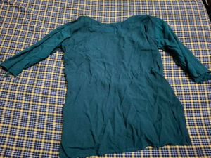 Embroidered Green Cotton Kurta