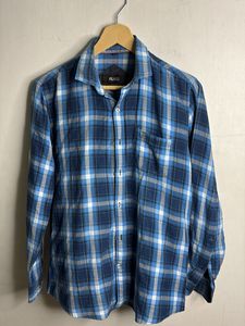 Men's Blue Plaid Long Sleeve Shirt