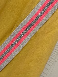 Yellow Shorts with Side Stripes