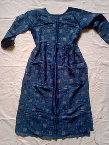 Elegant Blue Kurta with Mirror Work