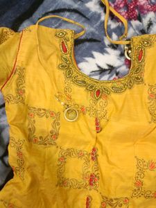 Mustard Yellow Frock Long